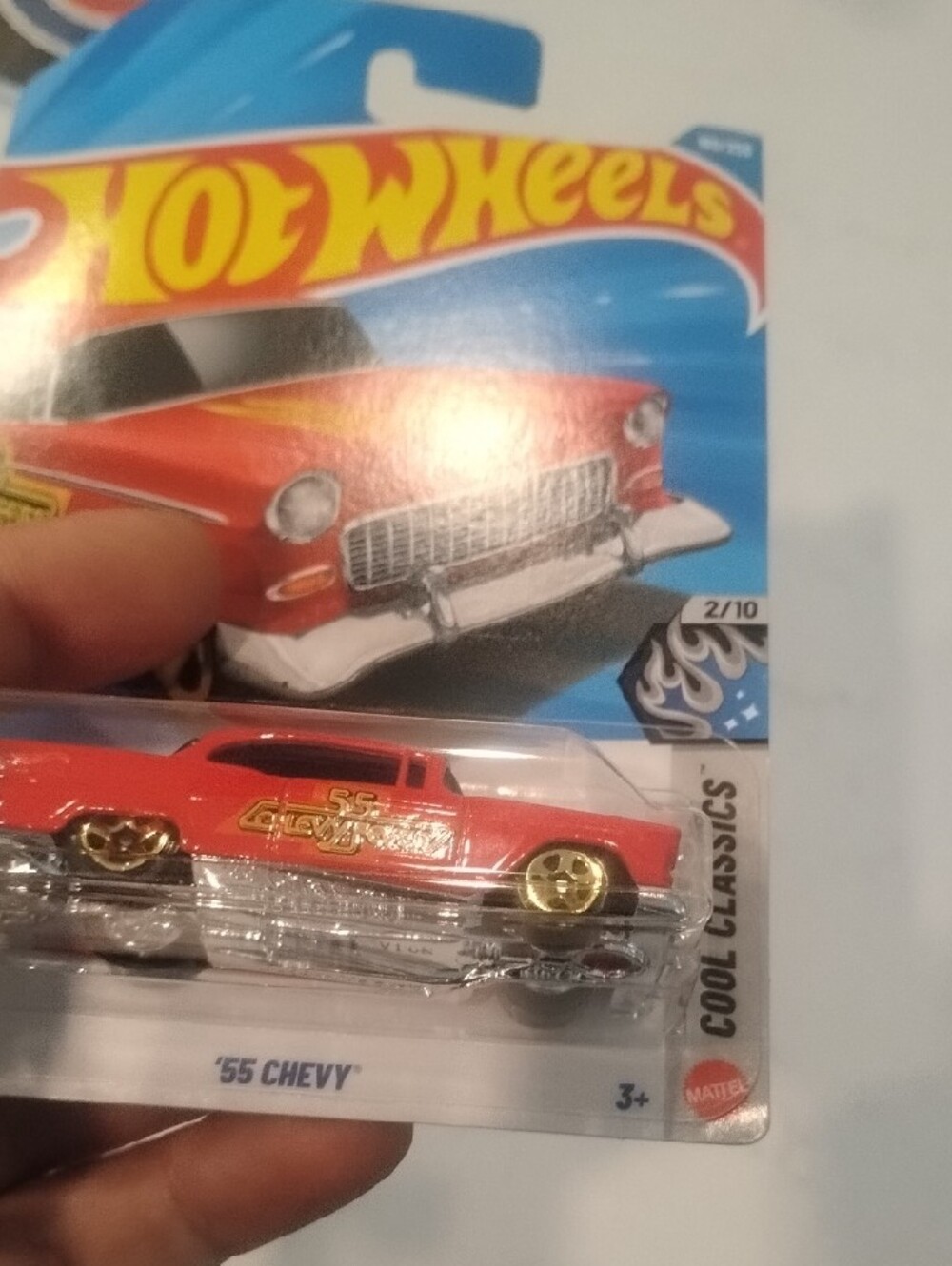 Mattel Hot Wheels '55 Chevy - Red with Gold Accents - Picture 7 of 8